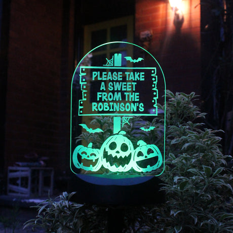 Personalised Pumpkin Patch Halloween Solar Light - LED Lighting at Gift Moments