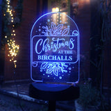 Personalised Family Christmas Outdoor Solar Light - LED Lighting at Gift Moments