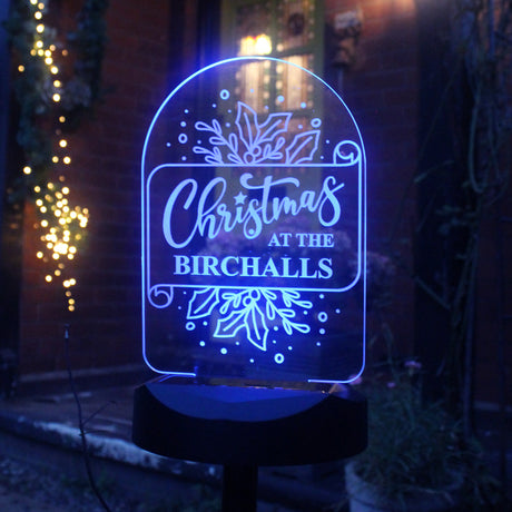 Personalised Family Christmas Outdoor Solar Light - LED Lighting at Gift Moments