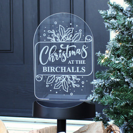 Personalised Family Christmas Outdoor Solar Light - LED Lighting at Gift Moments