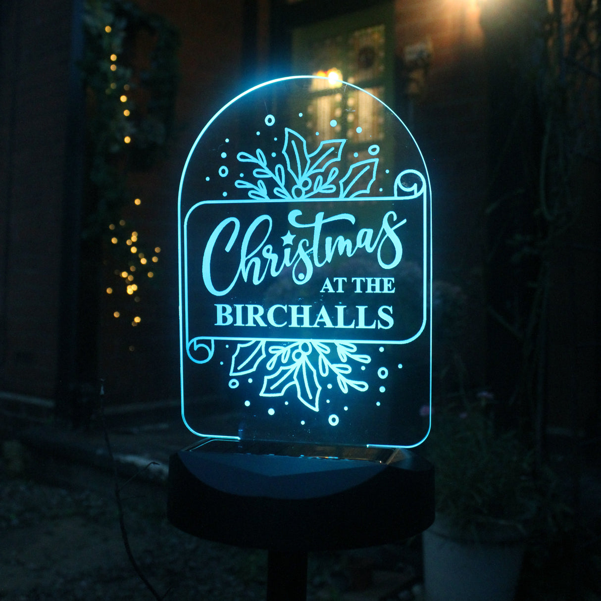 Personalised Family Christmas Outdoor Solar Light - LED Lighting at Gift Moments