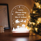 Personalised Christmas Wooden Based LED Light - LED Lighting at Gift Moments