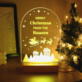 Personalised Christmas Wooden Based LED Light - LED Lighting at Gift Moments