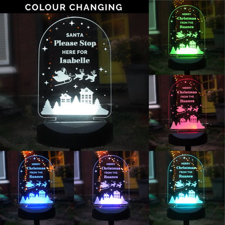 Personalised Christmas Outdoor Solar Light - LED Lighting at Gift Moments