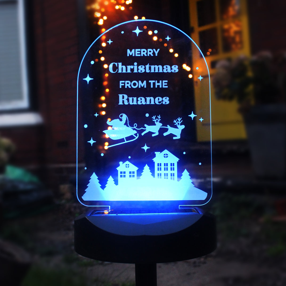 Personalised Christmas Outdoor Solar Light - LED Lighting at Gift Moments