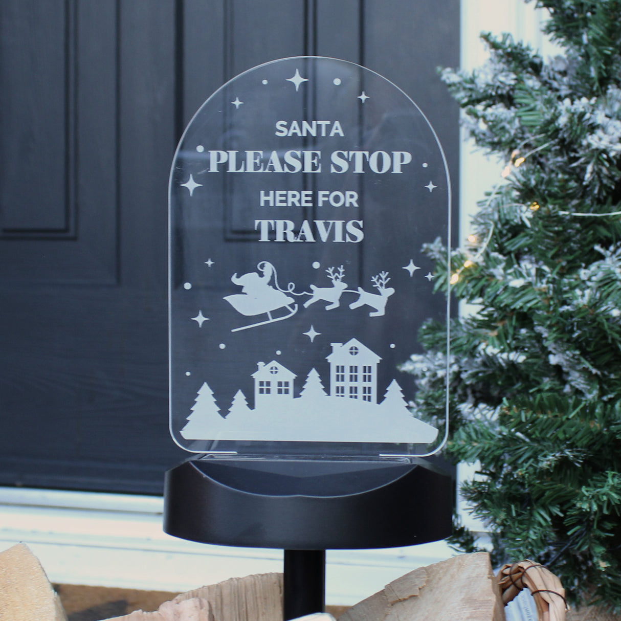 Personalised Christmas Outdoor Solar Light - LED Lighting at Gift Moments