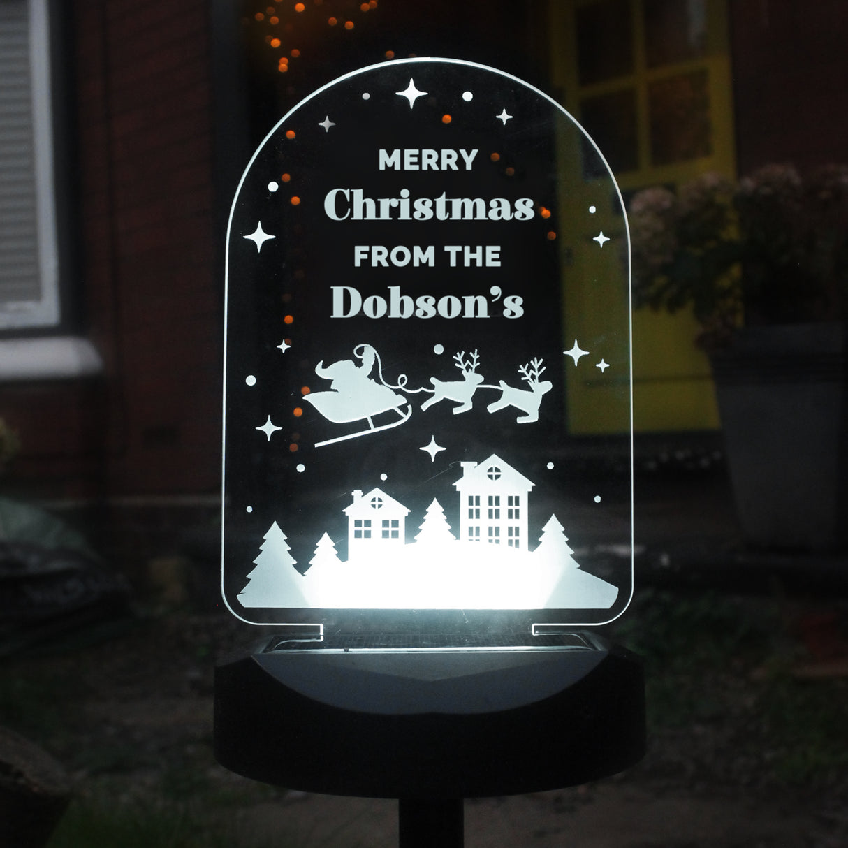 Personalised Christmas Outdoor Solar Light - LED Lighting at Gift Moments