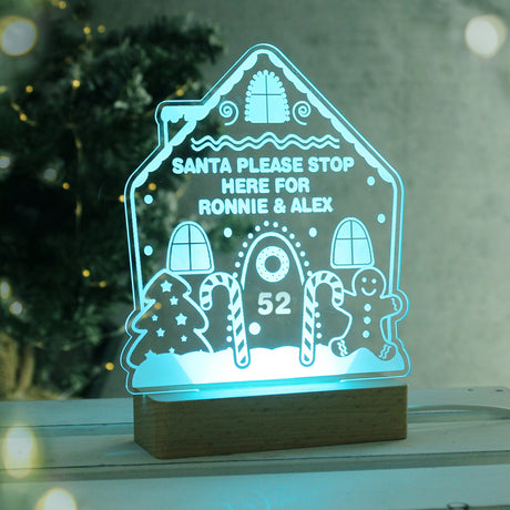 Personalised Gingerbread House LED Light - LED Lighting at Gift Moments