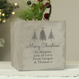 Personalised Christmas Tree Concrete Planter - Pots & Planters at Gift Moments