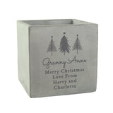 Personalised Christmas Tree Concrete Planter - Pots & Planters at Gift Moments