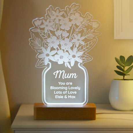 Personalised Flower Vase LED Light Default Title - LED Lighting at Gift Moments