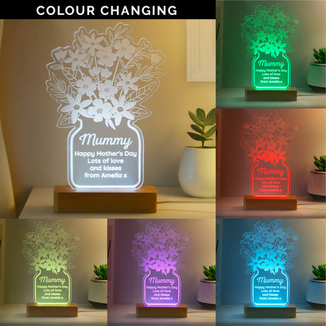 Personalised Flower Vase LED Light - LED Lighting at Gift Moments