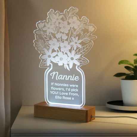 Personalised Flower Vase LED Light - LED Lighting at Gift Moments