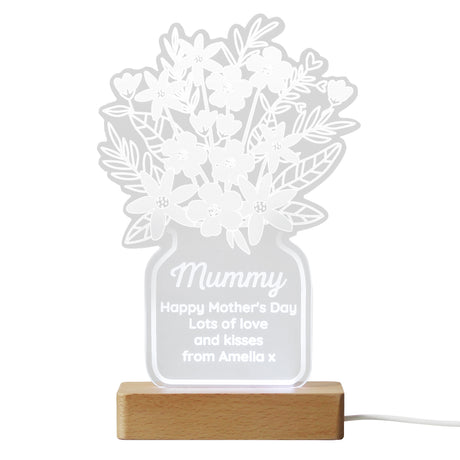 Personalised Flower Vase LED Light - LED Lighting at Gift Moments