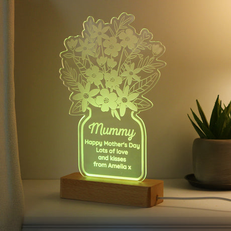 Personalised Flower Vase LED Light - LED Lighting at Gift Moments