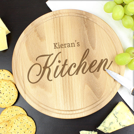 Personalised Kitchen Round Chopping Board - Chopping Boards at Gift Moments