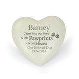 Personalised Pet Pawprints Heart Memorial - Memorials at Gift Moments