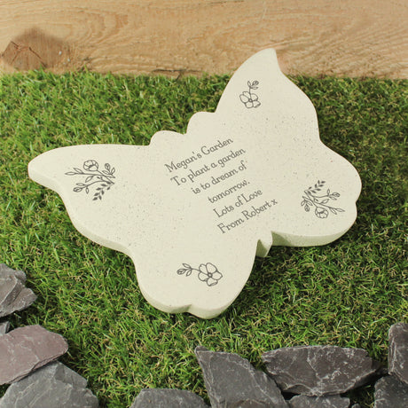 Personalised Floral Memorial Resin Butterfly - Memorials at Gift Moments