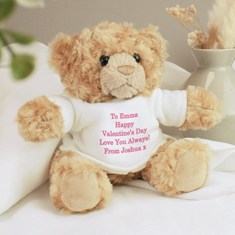 Personalised Pink Message Teddy Bear - Teddy Bears & Soft Toys at Gift Moments