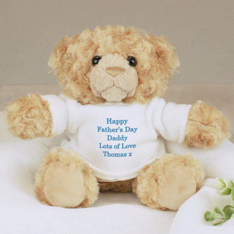 Personalised Blue Message Teddy Bear - Teddy Bears & Soft Toys at Gift Moments