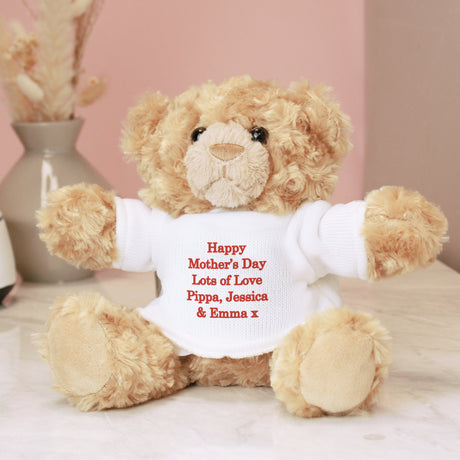 Personalised Red Message Teddy Bear - Teddy Bears & Soft Toys at Gift Moments