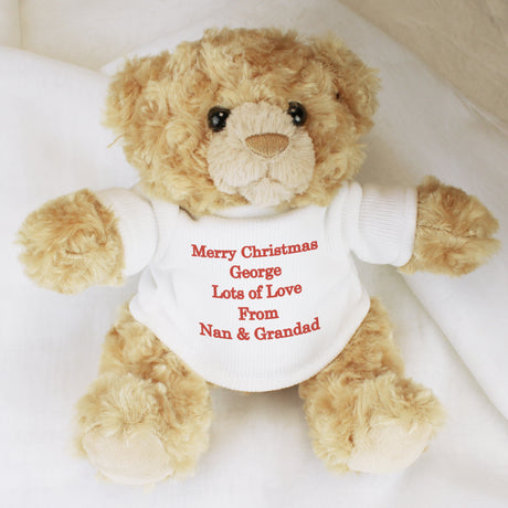 Personalised Red Message Teddy Bear - Teddy Bears & Soft Toys at Gift Moments