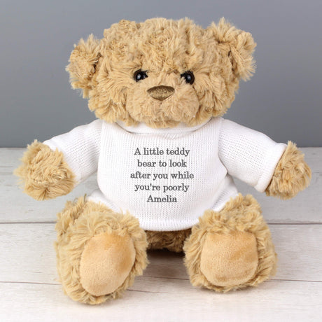 Personalised Grey Message Teddy Bear - Teddy Bears & Soft Toys at Gift Moments