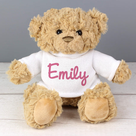 Personalised Pink Name Teddy Bear Default Title - Teddy Bears & Soft Toys at Gift Moments