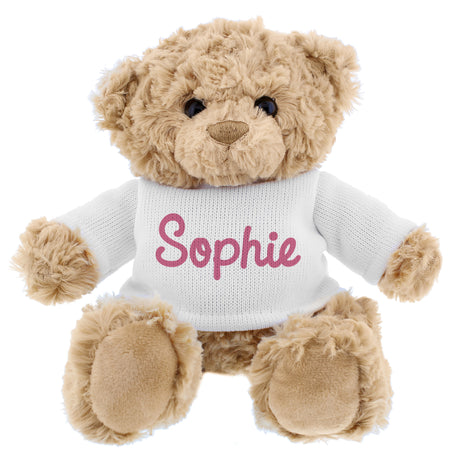 Personalised Pink Name Teddy Bear - Teddy Bears & Soft Toys at Gift Moments