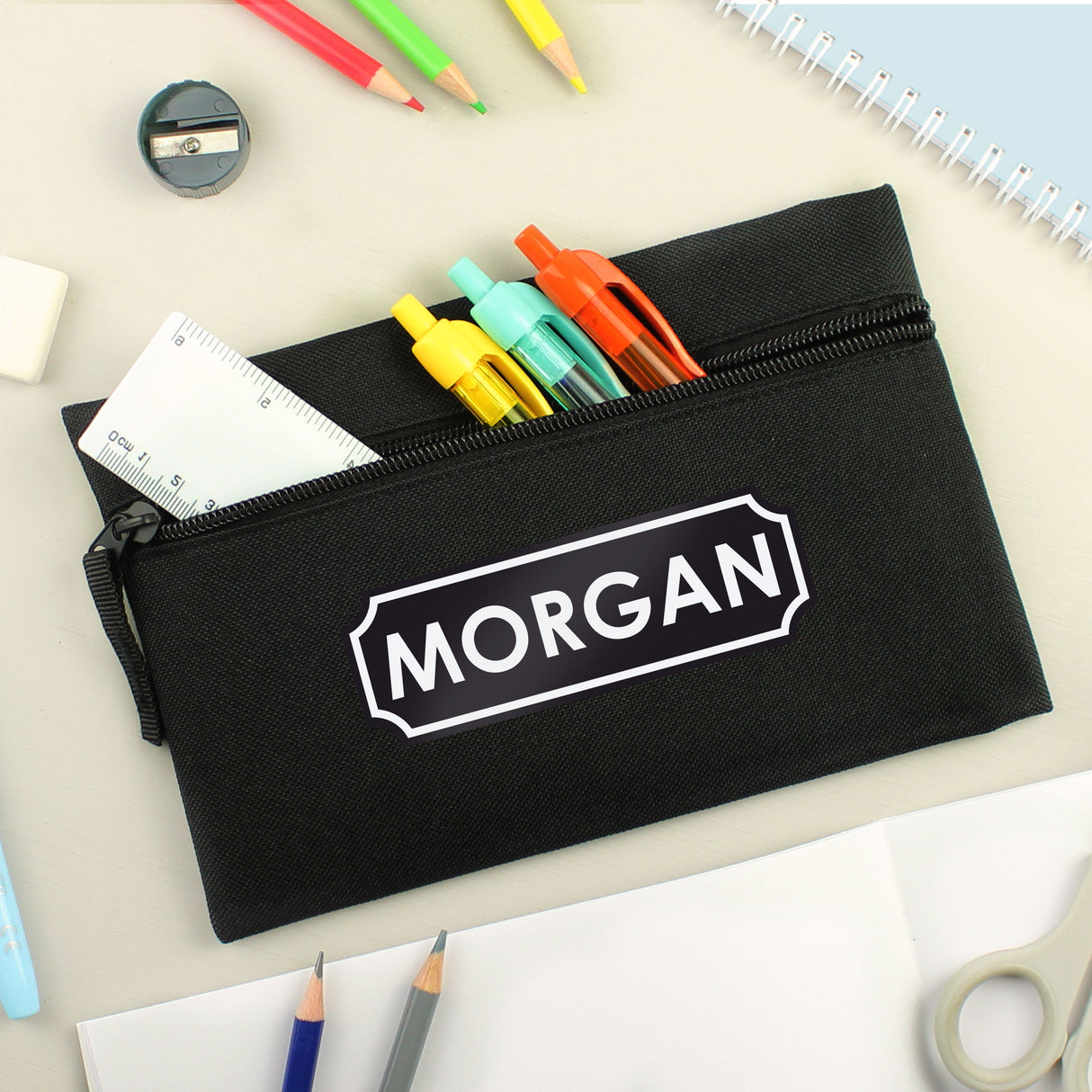 Personalised Black Pencil Case - Pencil Cases & Sets at Gift Moments