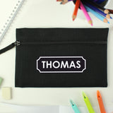 Personalised Black Pencil Case - Pencil Cases & Sets at Gift Moments