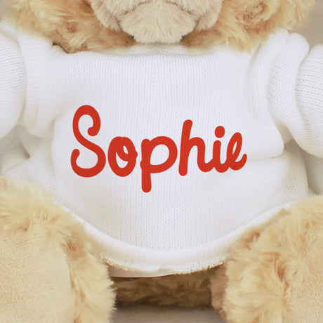 Personalised Red Name Teddy Bear - Teddy Bears & Soft Toys at Gift Moments