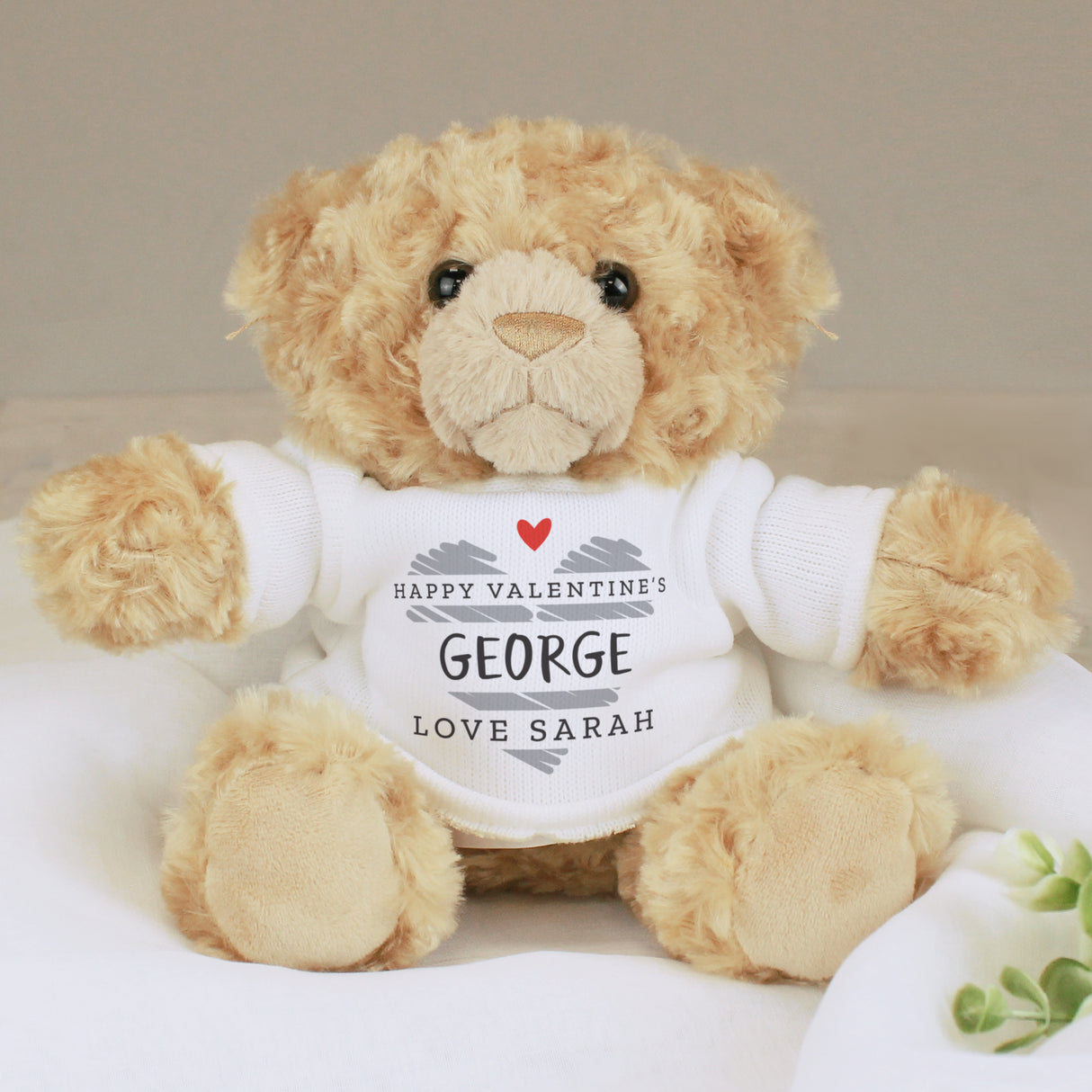 Personalised Scribble Heart Teddy Bear - Teddy Bears & Soft Toys at Gift Moments