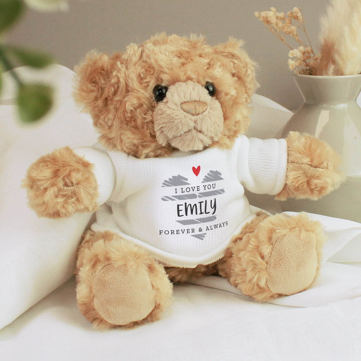 Personalised Scribble Heart Teddy Bear - Teddy Bears & Soft Toys at Gift Moments