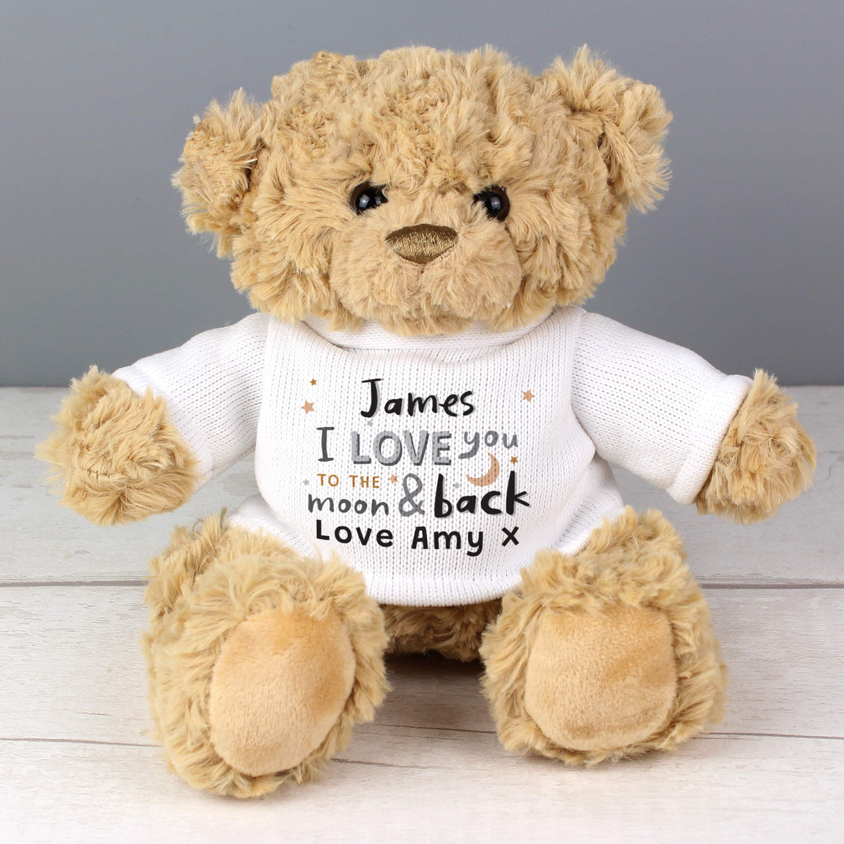 Personalised To the Moon and Back Teddy Bear Default Title - Teddy Bears & Soft Toys at Gift Moments