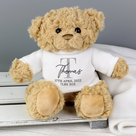 Personalised Initial Teddy Bear - Teddy Bears & Soft Toys at Gift Moments