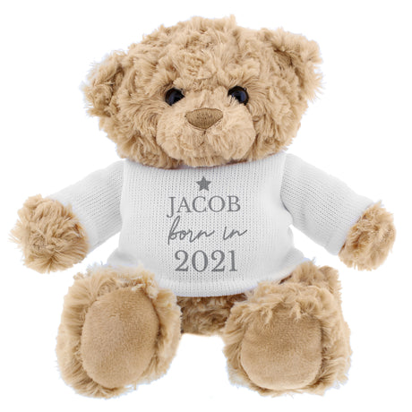 Personalised Born In Teddy Bear - Teddy Bears & Soft Toys at Gift Moments