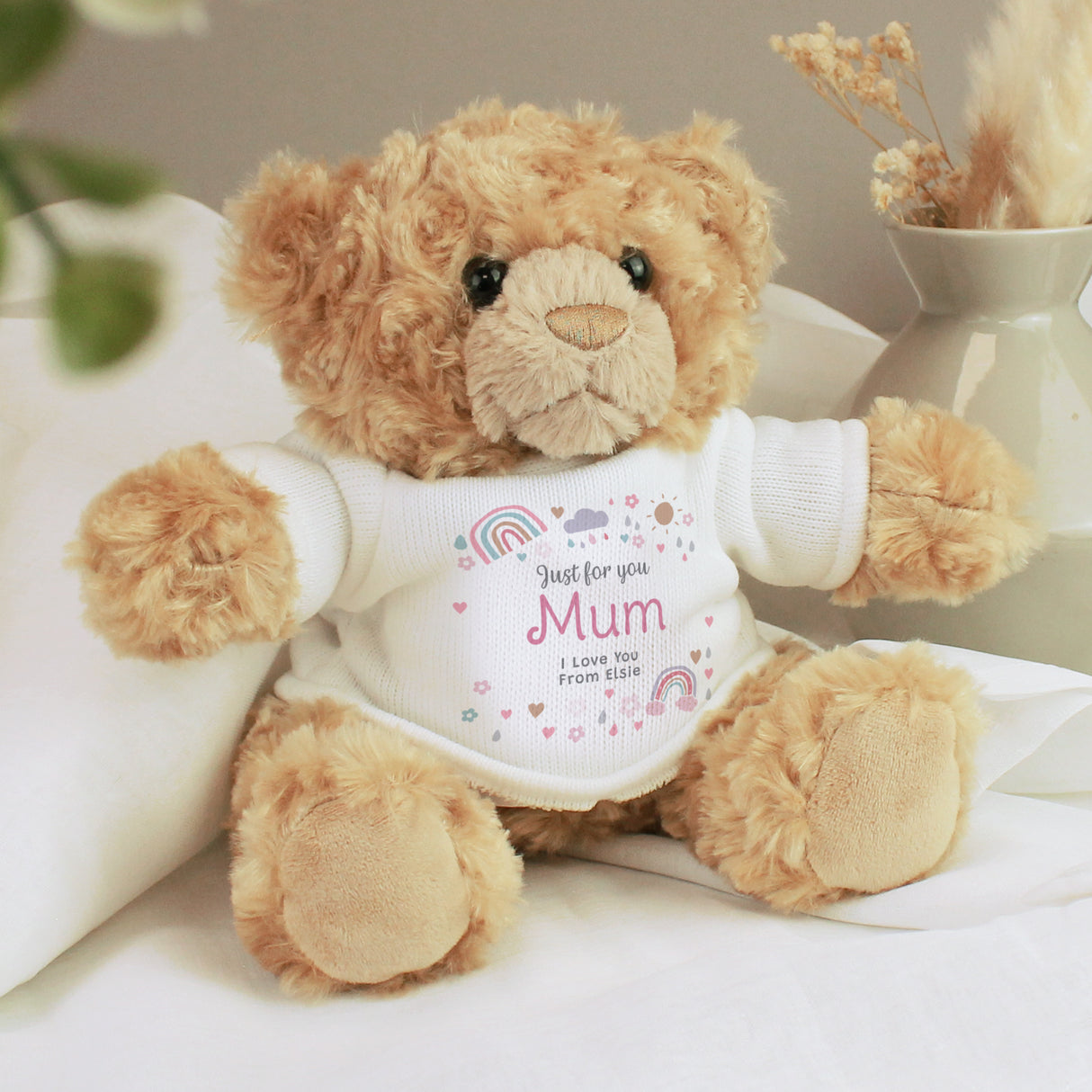 Personalised Rainbows & Sunshine Teddy Bear Default Title - Teddy Bears & Soft Toys at Gift Moments