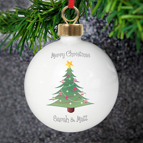 Personalised Christmas Tree Bauble Default Title - Christmas Baubles at Gift Moments