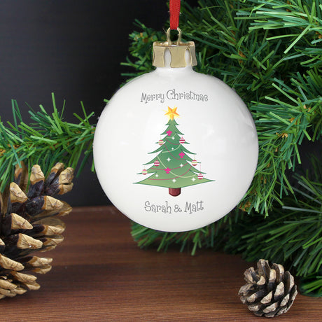 Personalised Christmas Tree Bauble - Christmas Baubles at Gift Moments