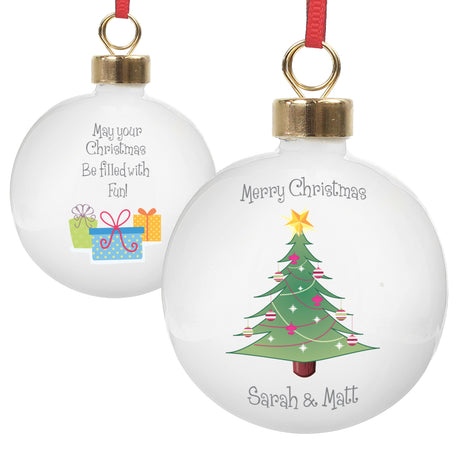 Personalised Christmas Tree Bauble - Christmas Baubles at Gift Moments