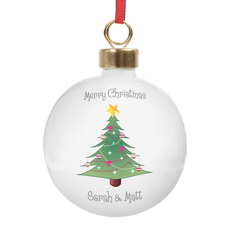 Personalised Christmas Tree Bauble - Christmas Baubles at Gift Moments