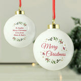 Personalised Merry Christmas Bauble Default Title - Christmas Baubles at Gift Moments