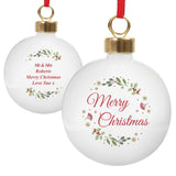 Personalised Merry Christmas Bauble - Christmas Baubles at Gift Moments