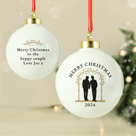 Personalised Mr & Mr Bauble - Christmas Baubles at Gift Moments