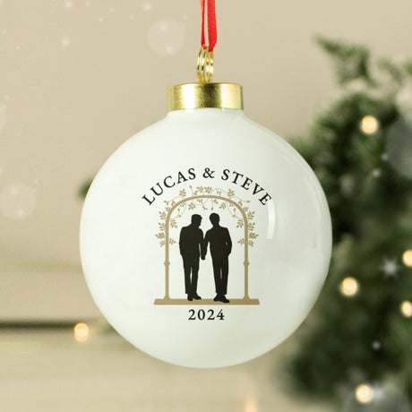 Personalised Mr & Mr Bauble - Christmas Baubles at Gift Moments