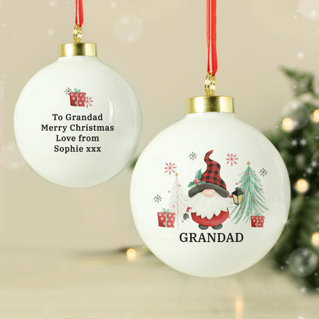 Personalised Gonk Christmas Bauble Default Title - Christmas Baubles at Gift Moments