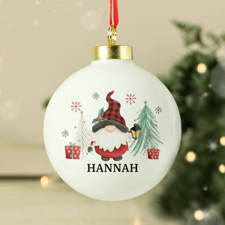 Personalised Gonk Christmas Bauble - Christmas Baubles at Gift Moments