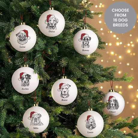 Personalised Dog Breed Christmas Bauble - Christmas Baubles at Gift Moments