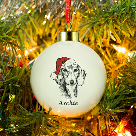 Personalised Dog Breed Christmas Bauble - Christmas Baubles at Gift Moments